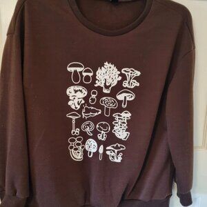 Brown Sweater with Mushrooms